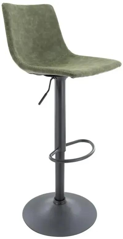 LeisureMod Tilbury Modern Adjustable Bar Stool With Footrest & 360-Degree Swivel