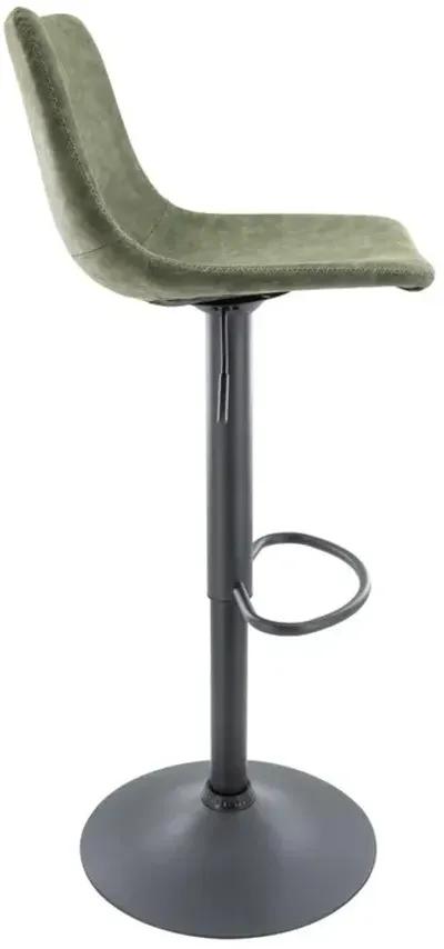 LeisureMod Tilbury Modern Adjustable Bar Stool With Footrest & 360-Degree Swivel