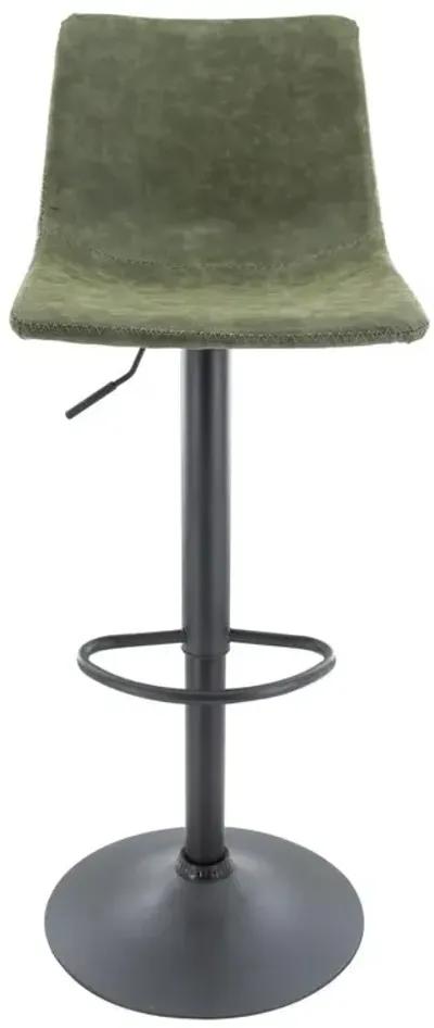 LeisureMod Tilbury Modern Adjustable Bar Stool With Footrest & 360-Degree Swivel