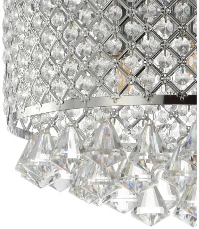 Evelyn 3-Light Crystal Drops/Metal LED Flush Mount