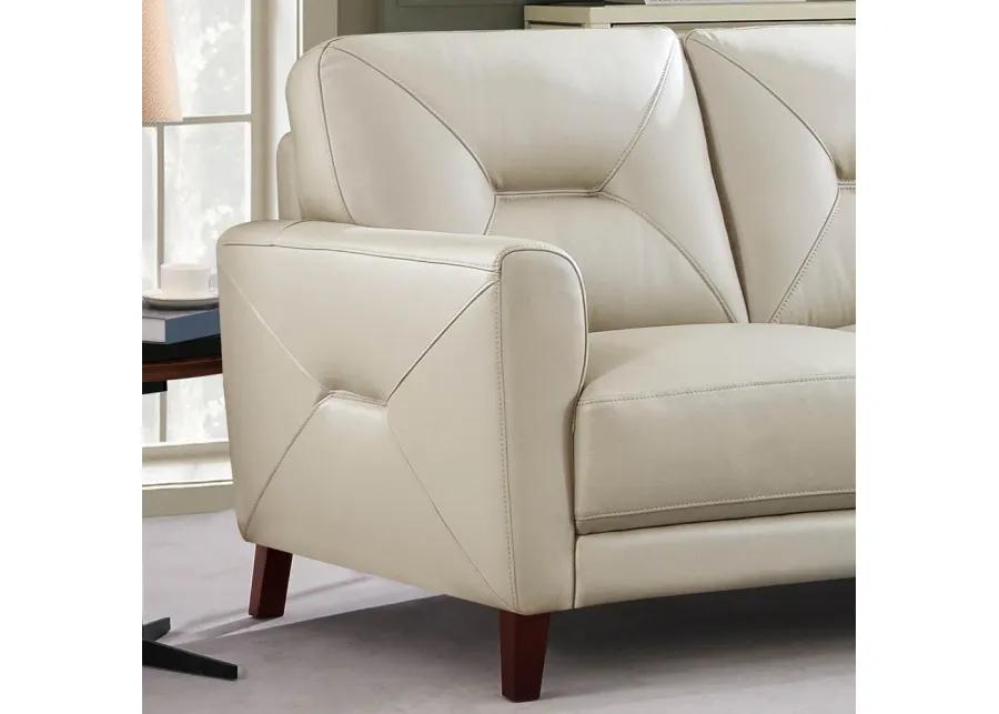 Mavis Top Grain Leather Loveseat