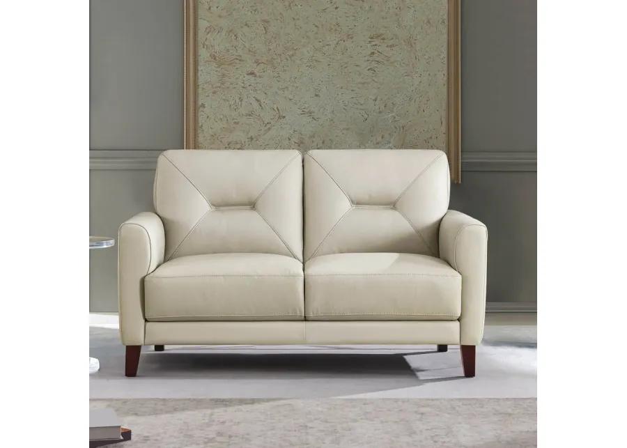 Mavis Top Grain Leather Loveseat