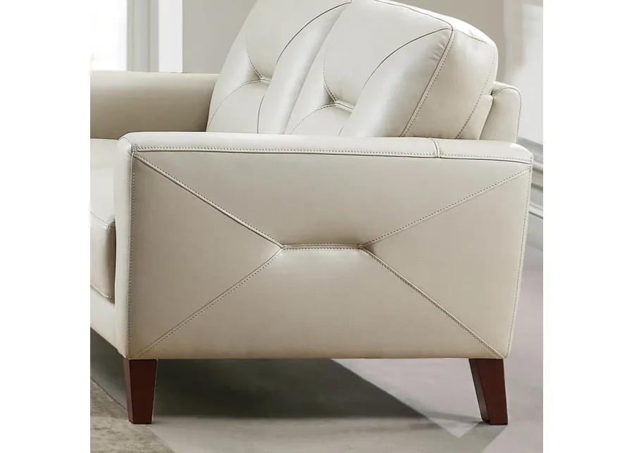 Mavis Top Grain Leather Loveseat