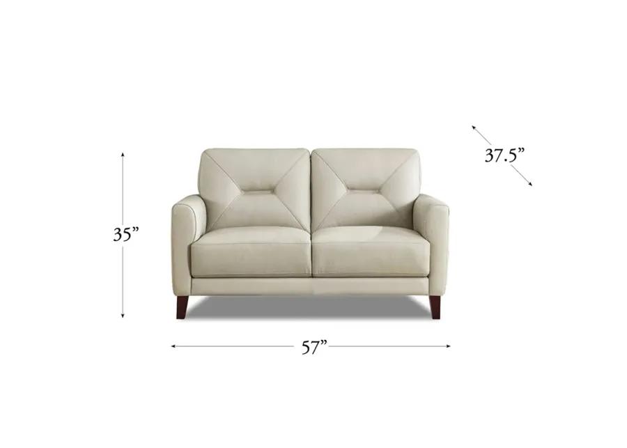 Mavis Top Grain Leather Loveseat