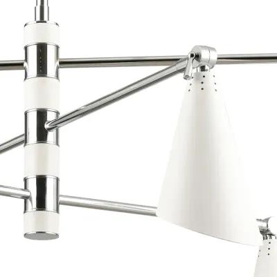 Luca 36'' Wide 6-Light Silver Chandelier