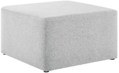 Callum Large 28" Square Woven Heathered Fabric Upholstered Ottoman