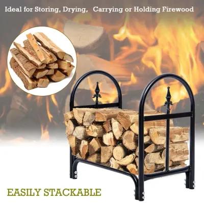 2 Feet Outdoor Heavy Duty Steel Firewood Storage Holder