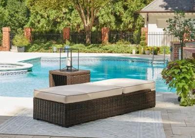 Coastline Bay Outdoor Chaise Lounge with Cushion