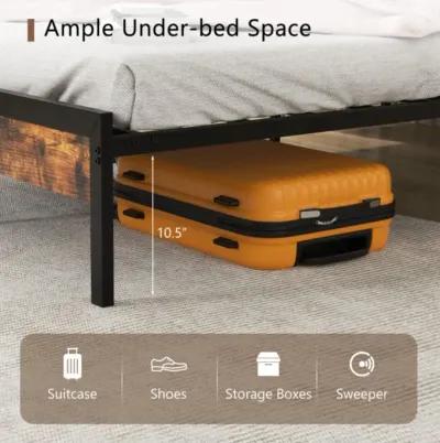 Hivvago Twin/Full/Queen Bed Frame with Storage Headboard and Charging Station