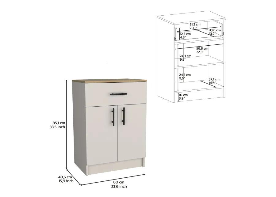 DEPOT E-SHOP Sevilla Bathroom Vanity with Single Door Cabinet, White