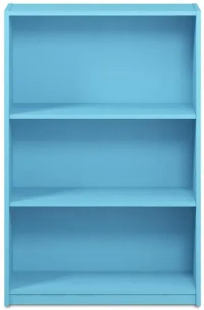 Furinno JAYA Simple Home 3-Tier Adjustable Shelf Bookcase, Light Blue