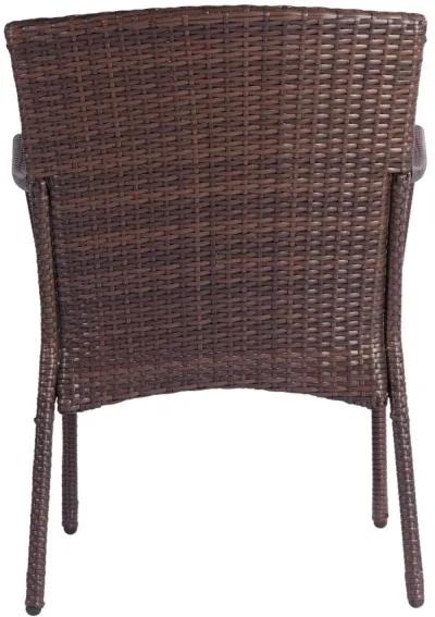 3 Piece Rattan Outdoor Seating Set - Brown