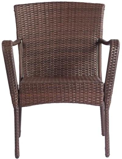 3 Piece Rattan Outdoor Seating Set - Brown