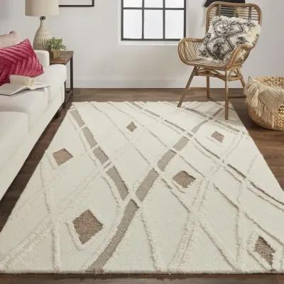 Anica 8008F Ivory/Taupe/Brown 10' x 14' Rug