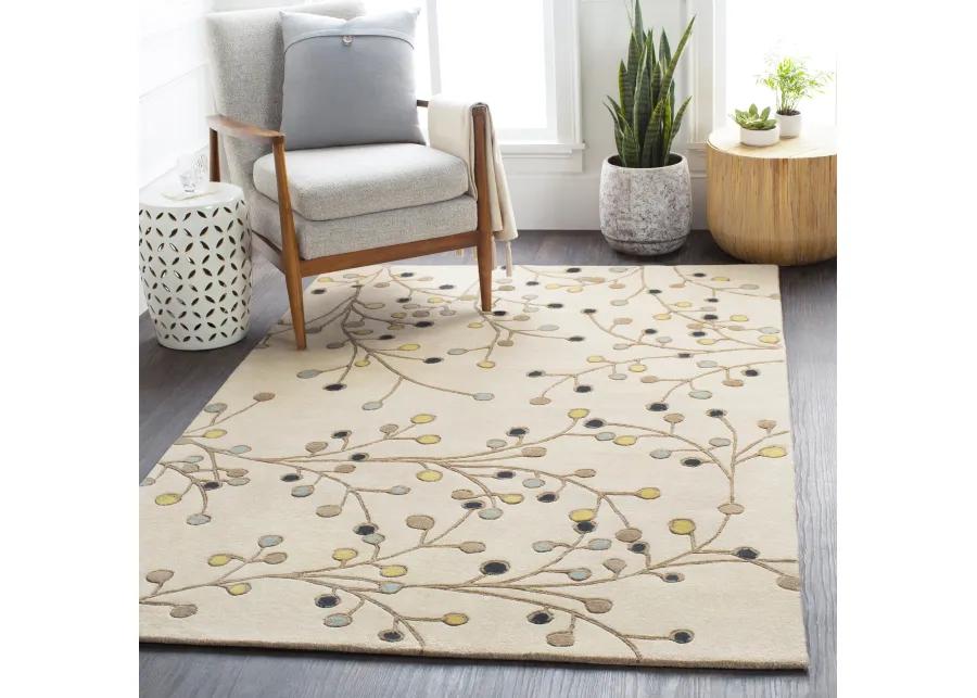 Athena ATH-5053 4' Round Beige Rug