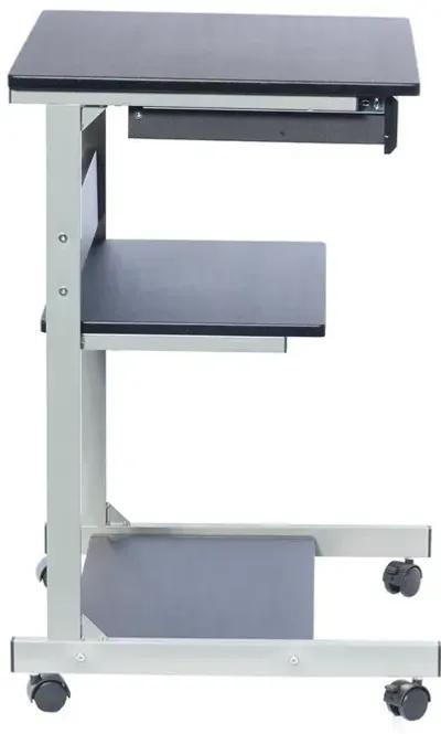 Rolling Laptop Cart with Storage. Color: Graphite