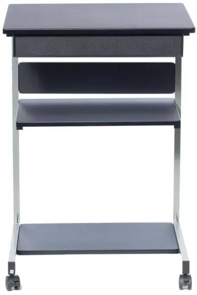 Rolling Laptop Cart with Storage. Color: Graphite