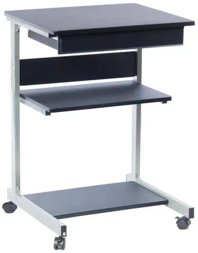 Rolling Laptop Cart with Storage. Color: Graphite