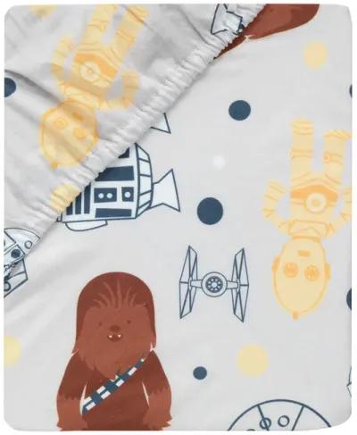 Lambs & Ivy Star Wars Signature Millennium Falcon 100% Cotton Fitted Crib Sheet