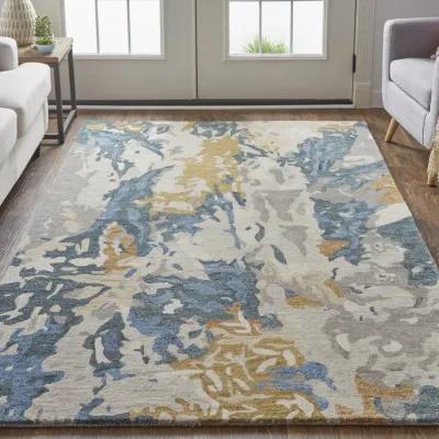 Everley 8645F Gray/Blue/Gold 10' x 14' Rug