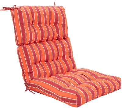 Tufted Patio High Back Chair Cushion with Non-Slip String Ties