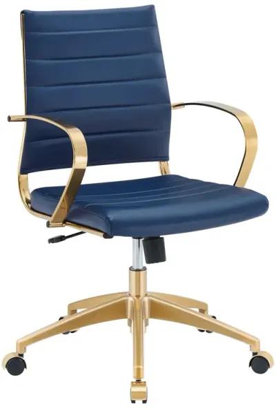 Modway Furniture - Jive Gold Stainless Steel Midback Office Chair Gold Black