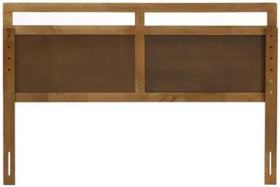 LuxenHome Farmhouse Double Panel Wood Headboard, Queen