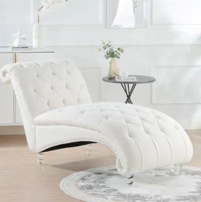 Tufted Armless Chaise Lounge