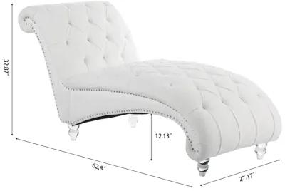 Tufted Armless Chaise Lounge