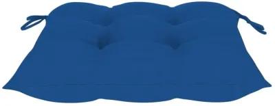 vidaXL Chair Cushions 4 pcs Blue 19.7"x19.7"x2.8" Fabric