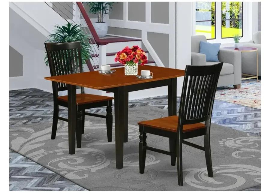 Dining Room Set Black & Cherry, NDWE3-BCH-W