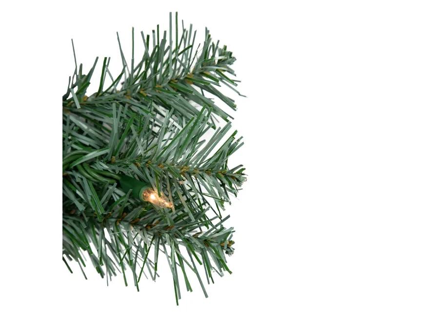 9' x 12" Pre-Lit Colorado Blue Spruce Artificial Christmas Garland  Clear Lights