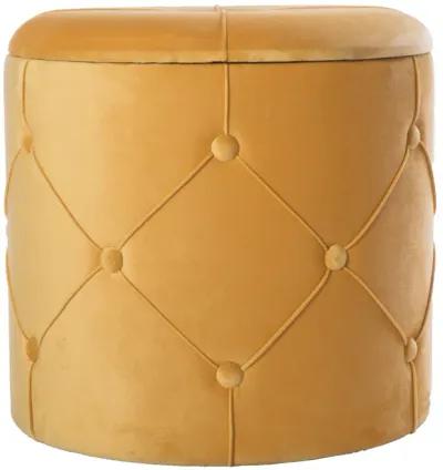 Round Wooden Velvet Ottoman Stool with Lid, Gray