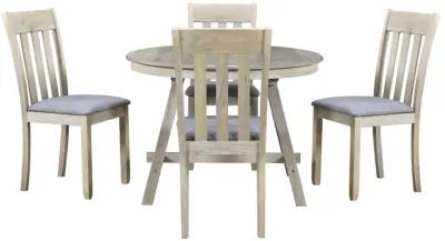 5-Piece Wood Dining Table Set