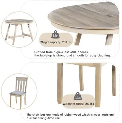 5-Piece Wood Dining Table Set