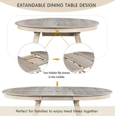 5-Piece Wood Dining Table Set