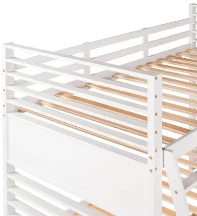 Merax Solid Wood Bunk Bed with Two Storage Drawers