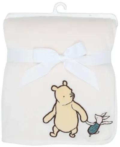 Lambs & Ivy Disney Baby Storytime Pooh Ultra Soft Fleece Baby Blanket - Cream