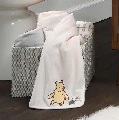 Lambs & Ivy Disney Baby Storytime Pooh Ultra Soft Fleece Baby Blanket - Cream