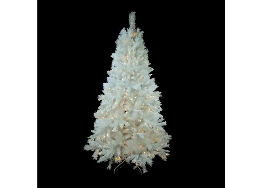 7.5' Pre-Lit Medium Iridescent Pine Artificial Christmas Tree - Multi-Color LED Lights