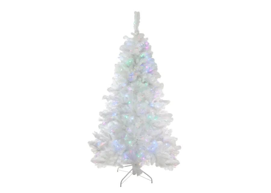 7.5' Pre-Lit Medium Iridescent Pine Artificial Christmas Tree - Multi-Color LED Lights