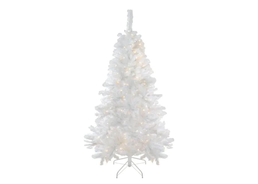 7.5' Pre-Lit Medium Iridescent Pine Artificial Christmas Tree - Multi-Color LED Lights