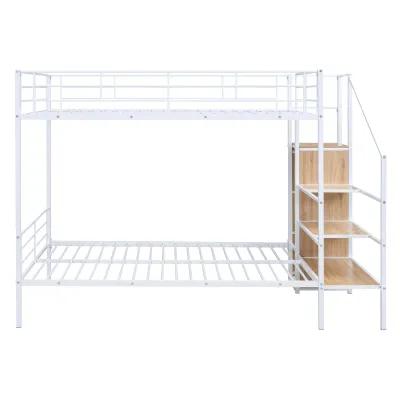 Merax Metal Bunk Bed with Lateral Storage Ladder