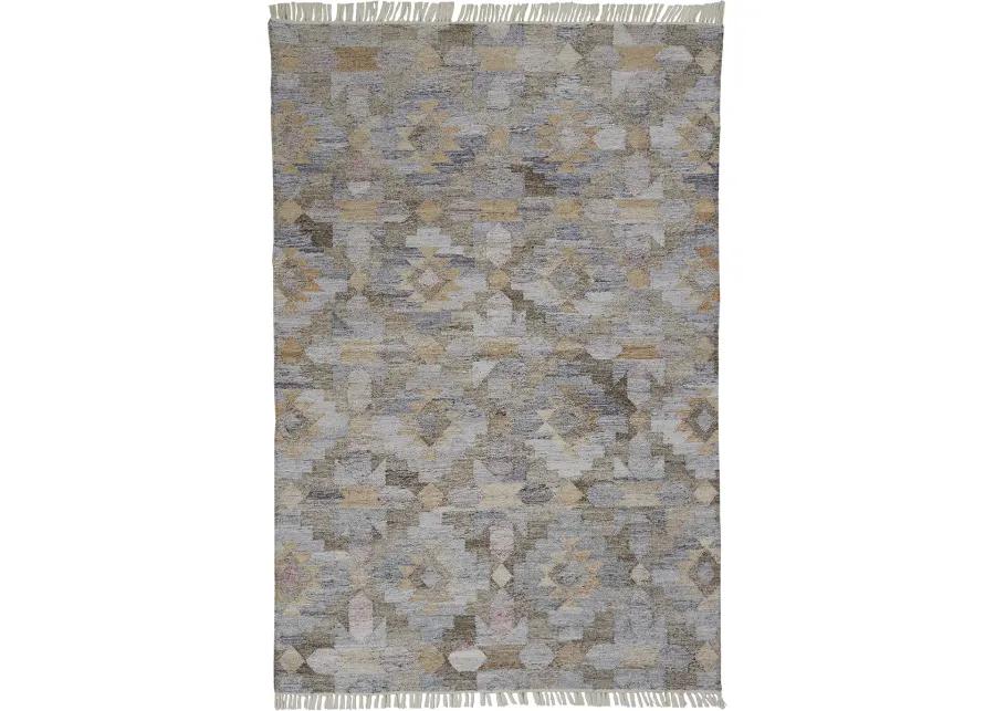 Beckett 0818F Taupe/Gray/Blue 8' x 10' Rug