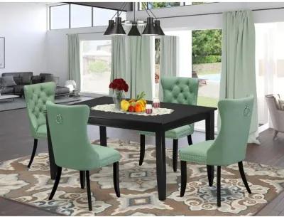 5 Piece Kitchen Table & Chairs Set Contains a Rectangle Dining Table