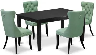 5 Piece Kitchen Table & Chairs Set Contains a Rectangle Dining Table