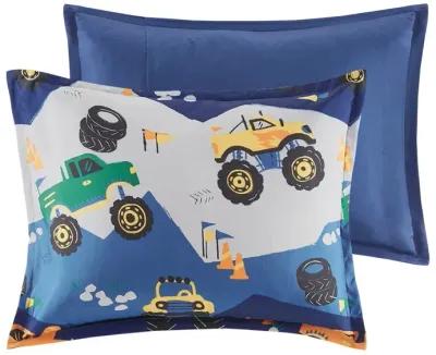 Gracie Mills Cynara Monster Truck Printed Comforter Set