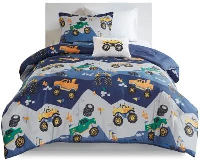 Gracie Mills Cynara Monster Truck Printed Comforter Set