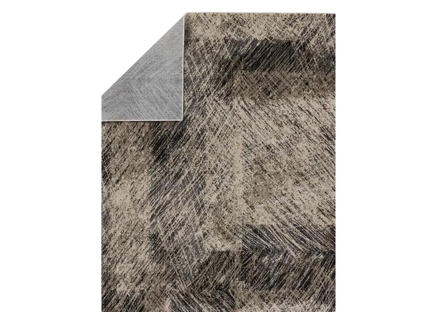 Graphite Dairon Black 2'8" x 8' Runner Rug