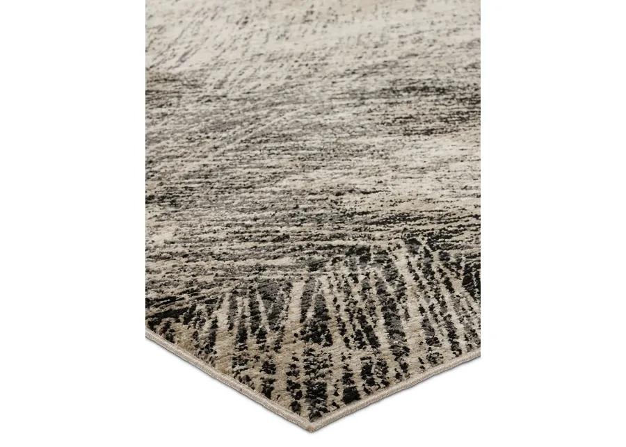 Graphite Dairon Black 2'8" x 8' Runner Rug